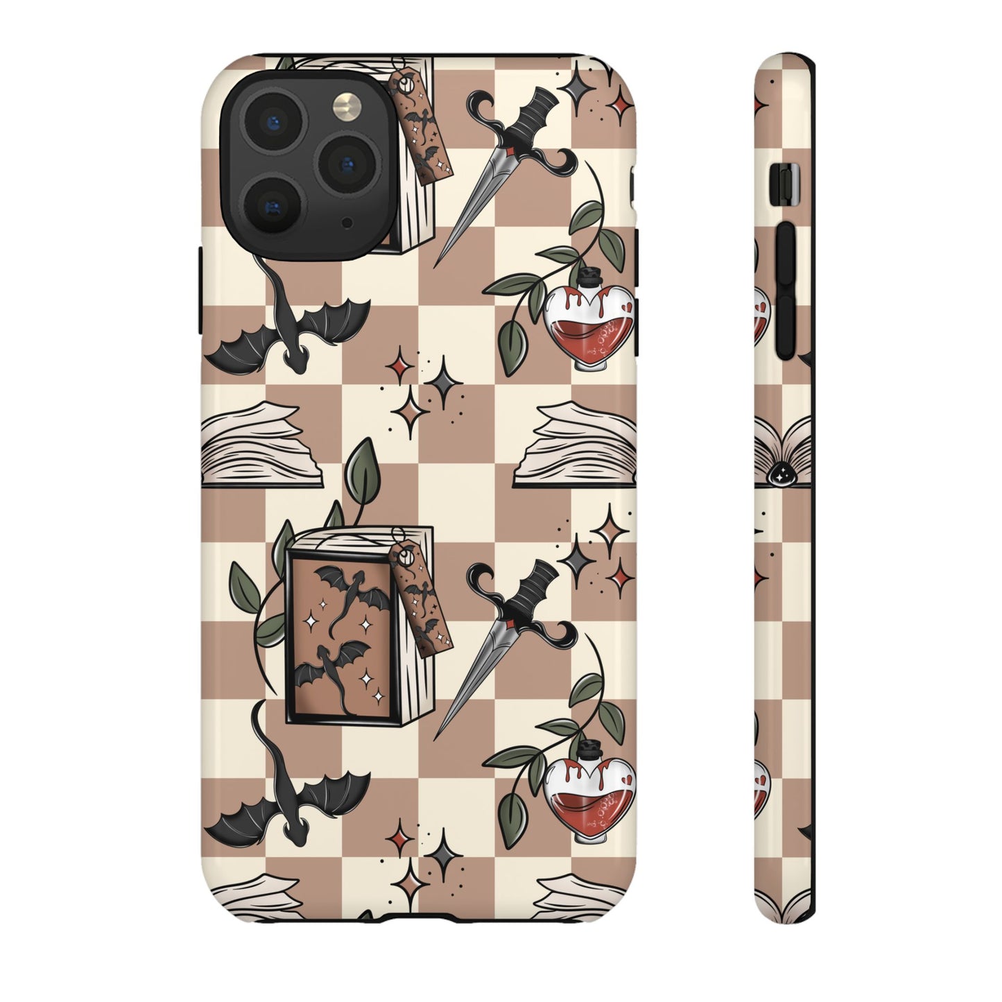 Checkered Book Dragon Phone Case