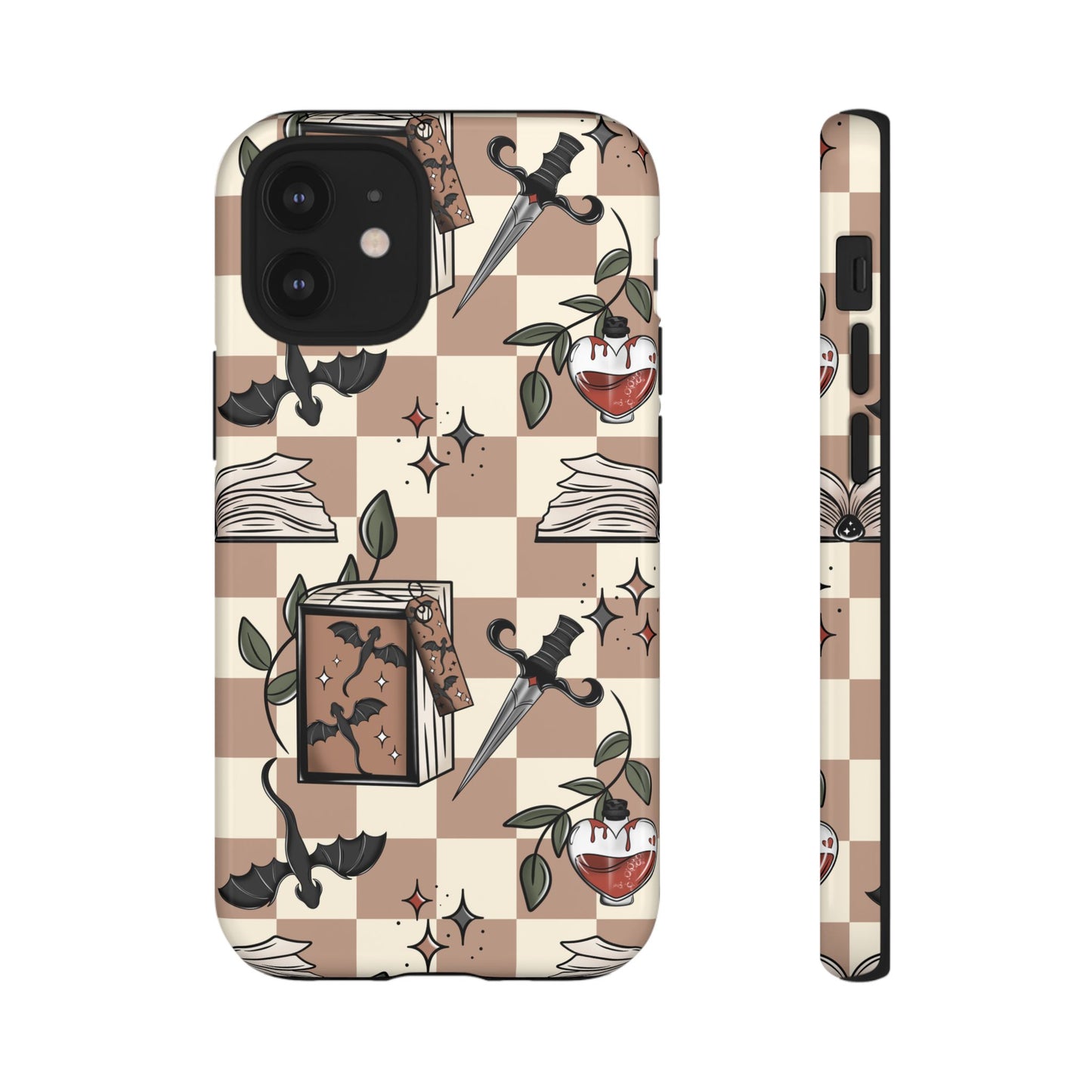 Checkered Book Dragon Phone Case