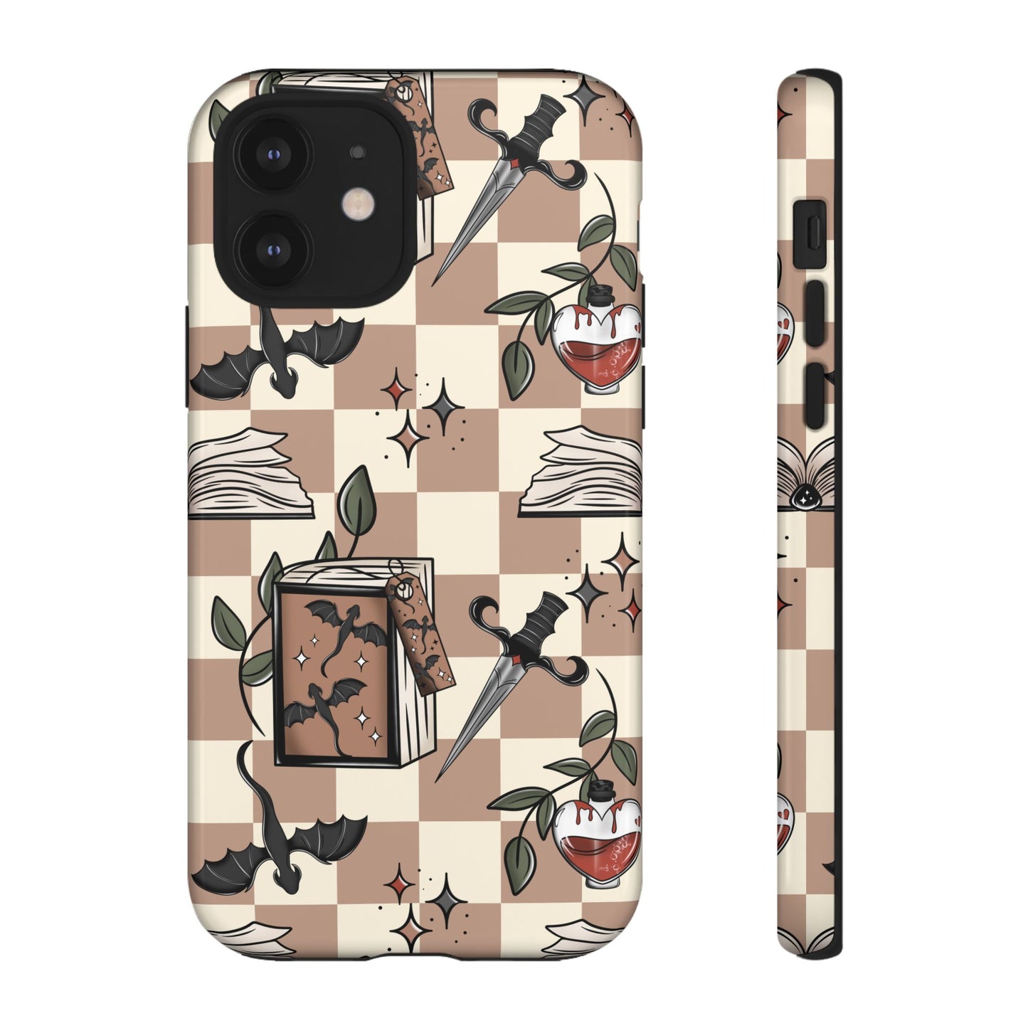 Checkered Book Dragon Phone Case