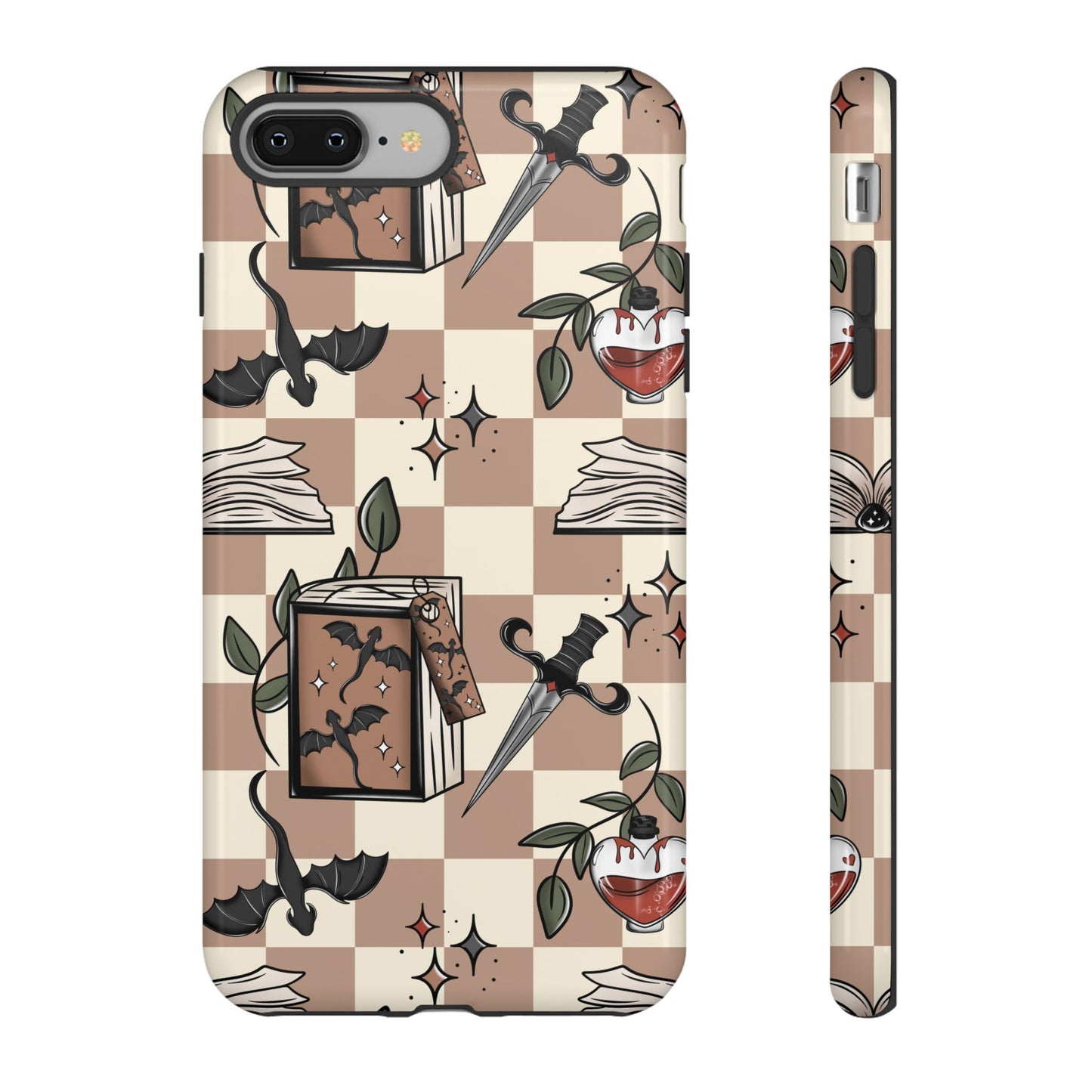 Checkered Book Dragon Phone Case