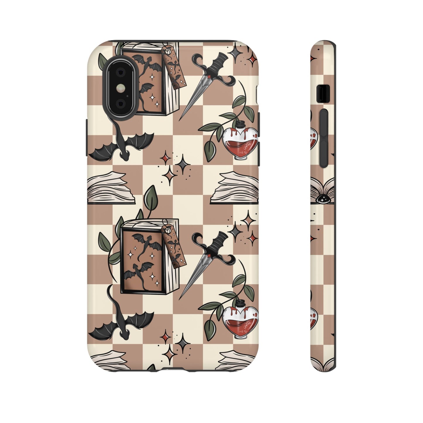 Checkered Book Dragon Phone Case