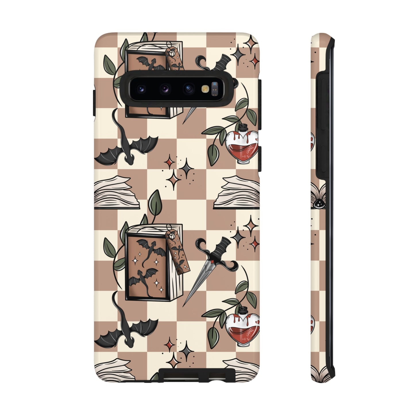 Checkered Book Dragon Phone Case