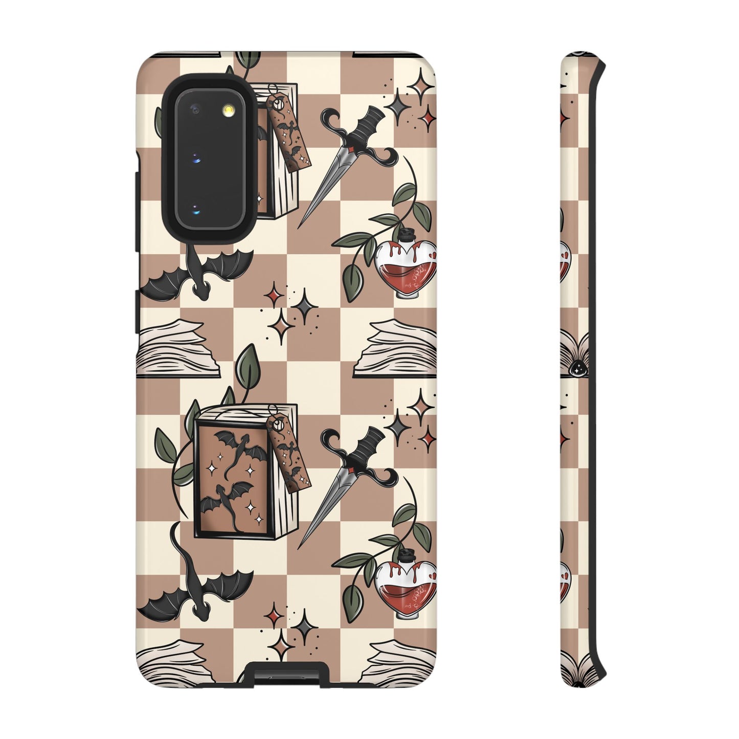 Checkered Book Dragon Phone Case