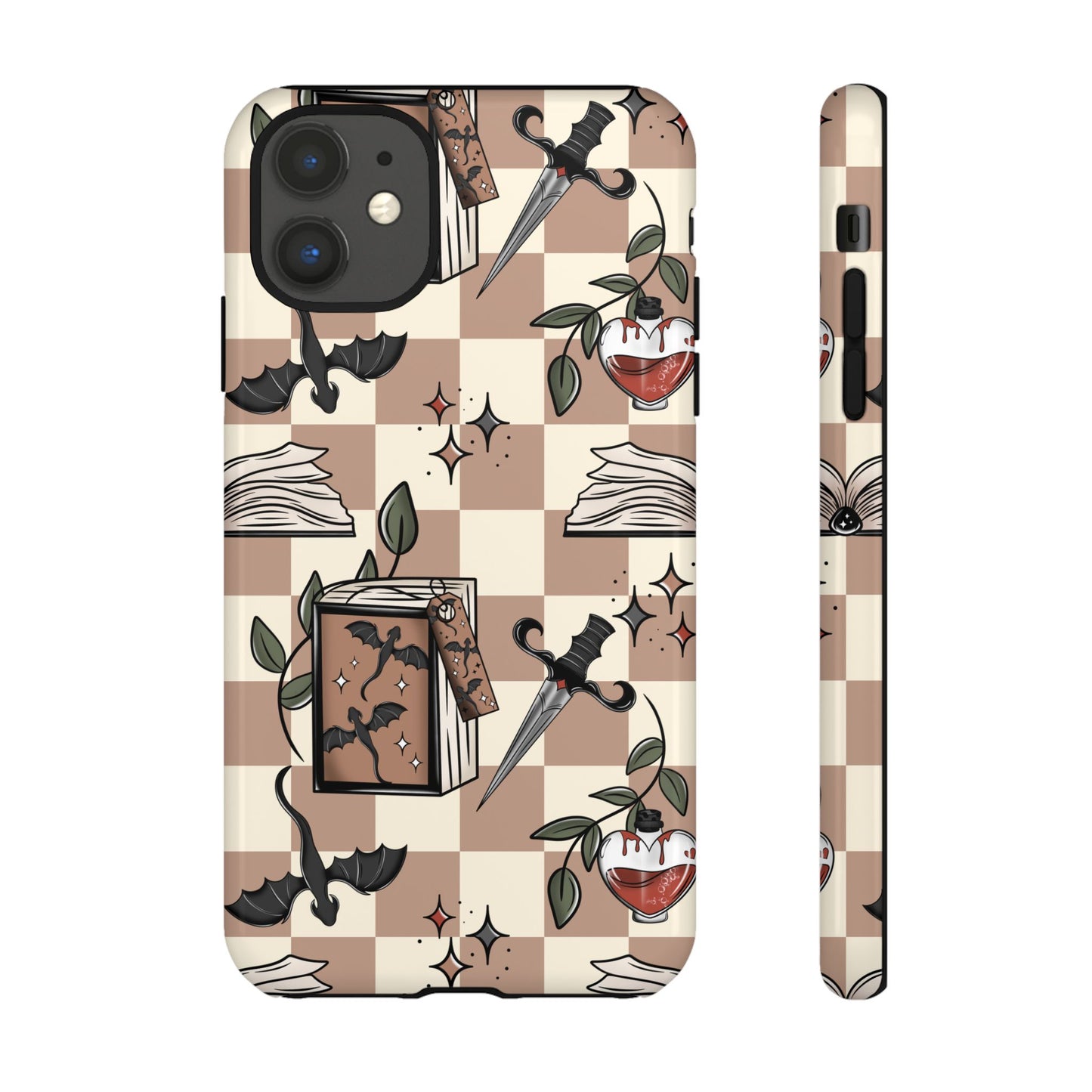 Checkered Book Dragon Phone Case