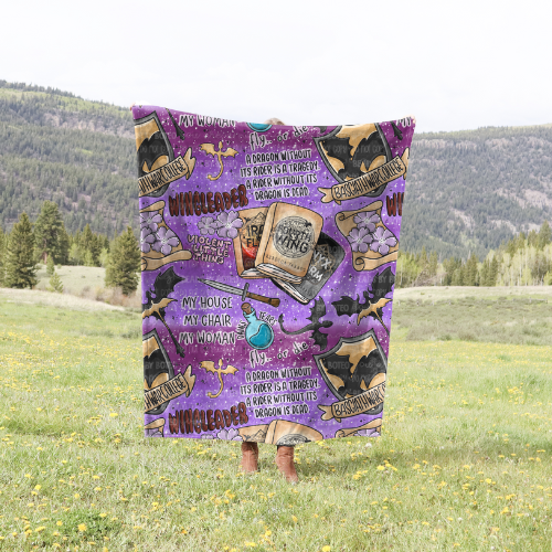 Fly or Die Plush Blanket (purple)