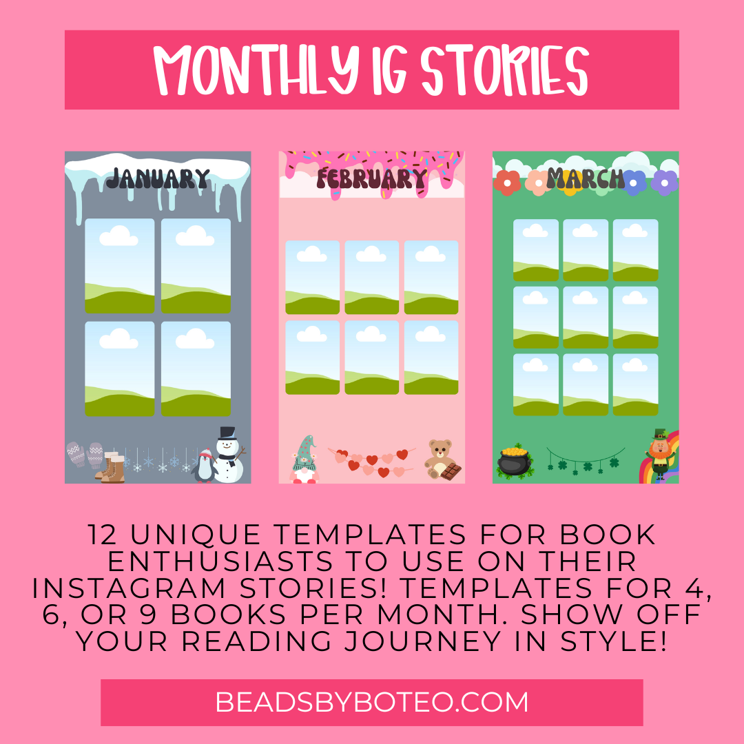 Digital - Monthly Bookish IG Stories Templates