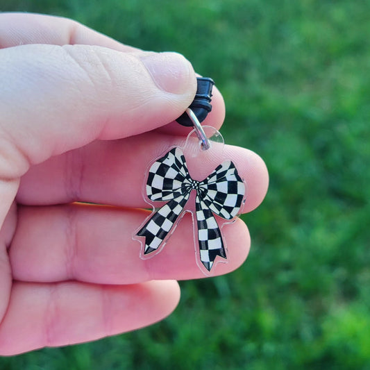 Kindle Dust Plugs - Checkered Bow