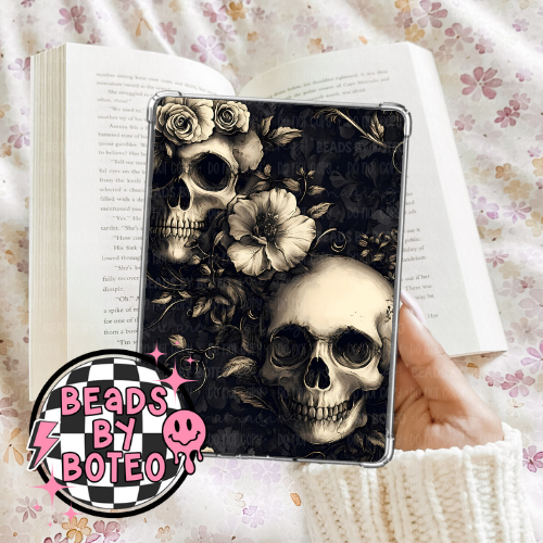 Kindle Insert - Floral Skulls