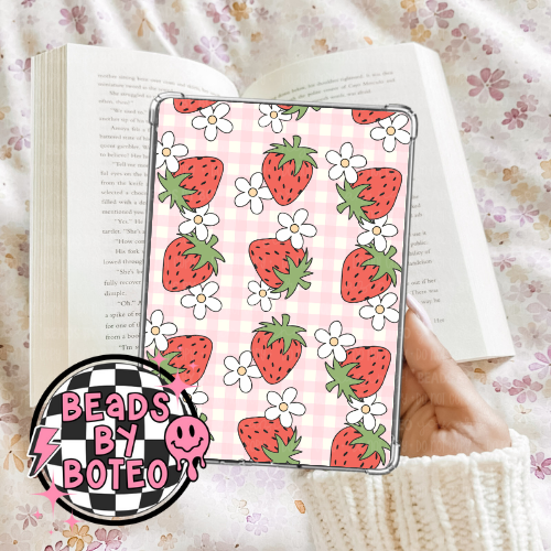 Kindle Insert - Gingham Strawberries