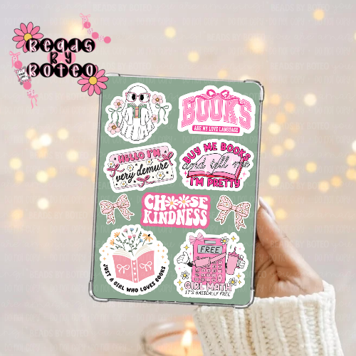 Kindle Insert - Girly Bookish Collage