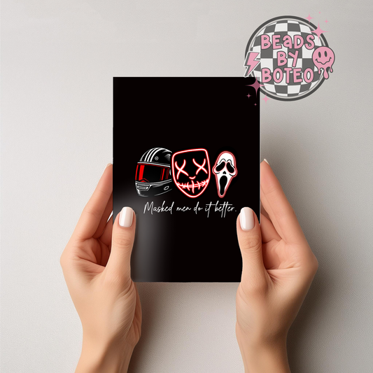 Kindle Insert - Masked Men (black)