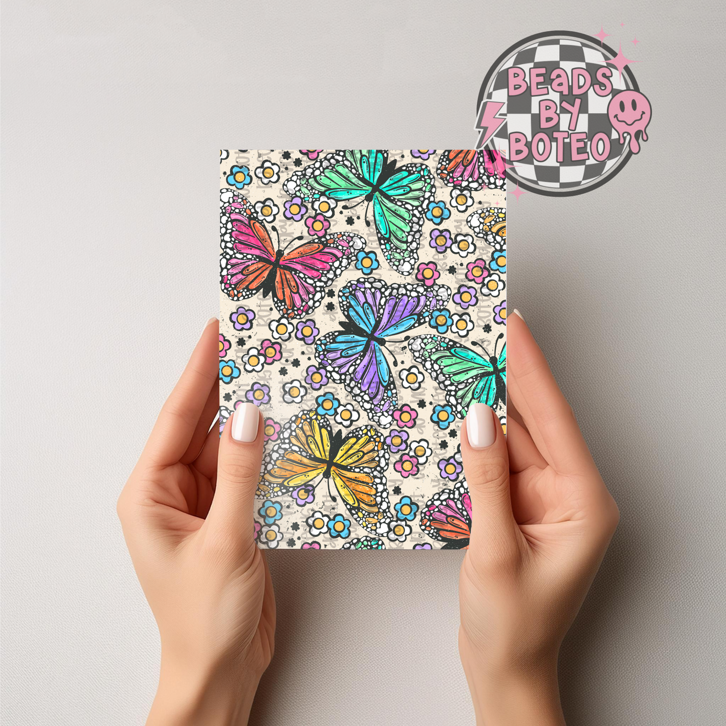 Kindle Insert - Neon Butterfly