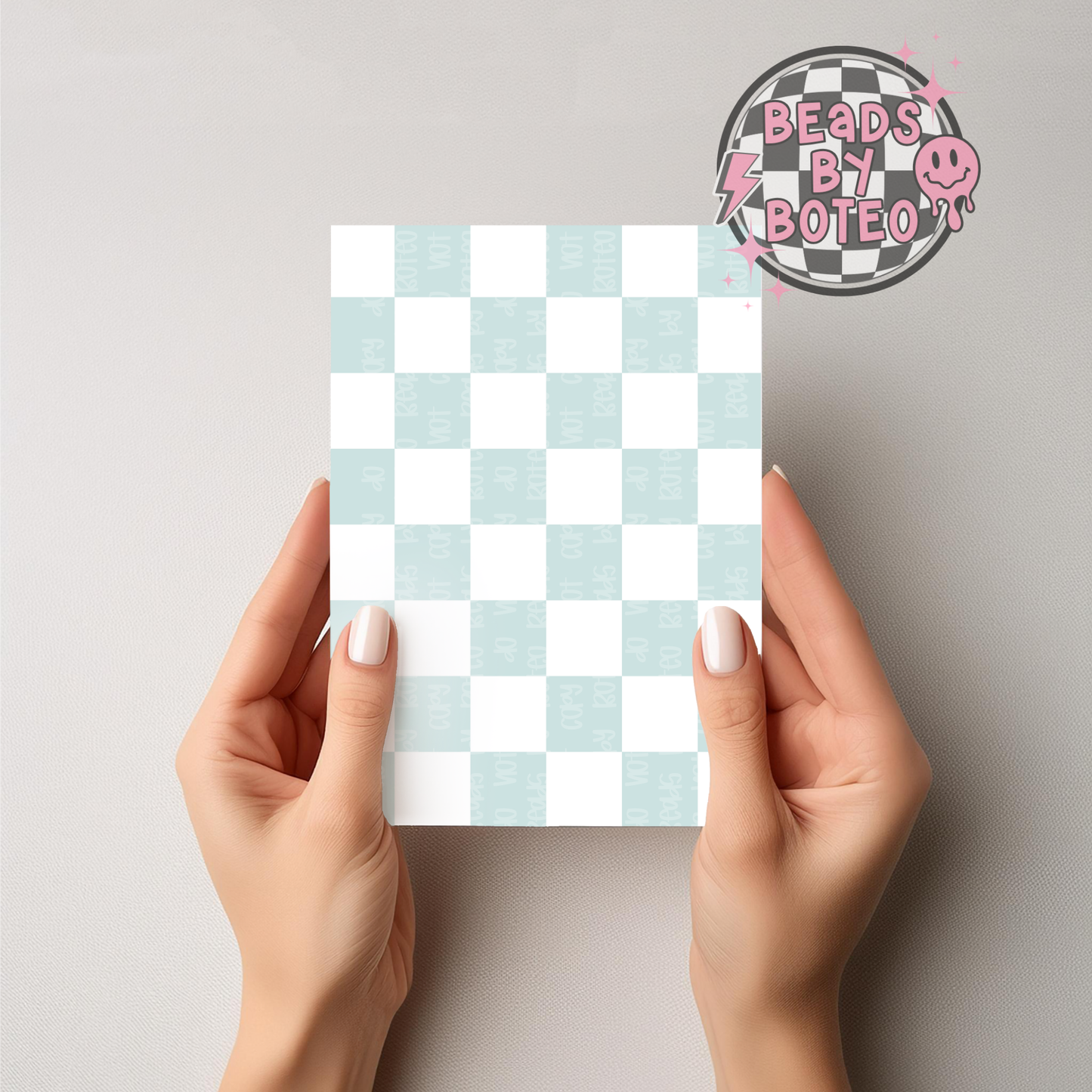 Kindle Insert - Mint Checkered