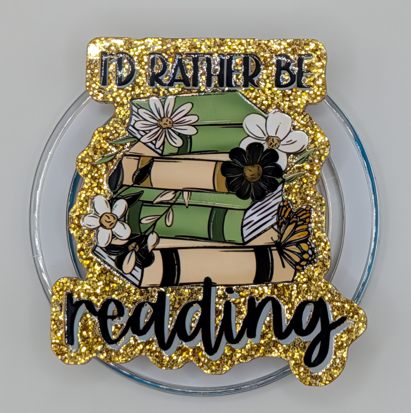 Phone or E-Reader Grip - I'd Rather Be Reading