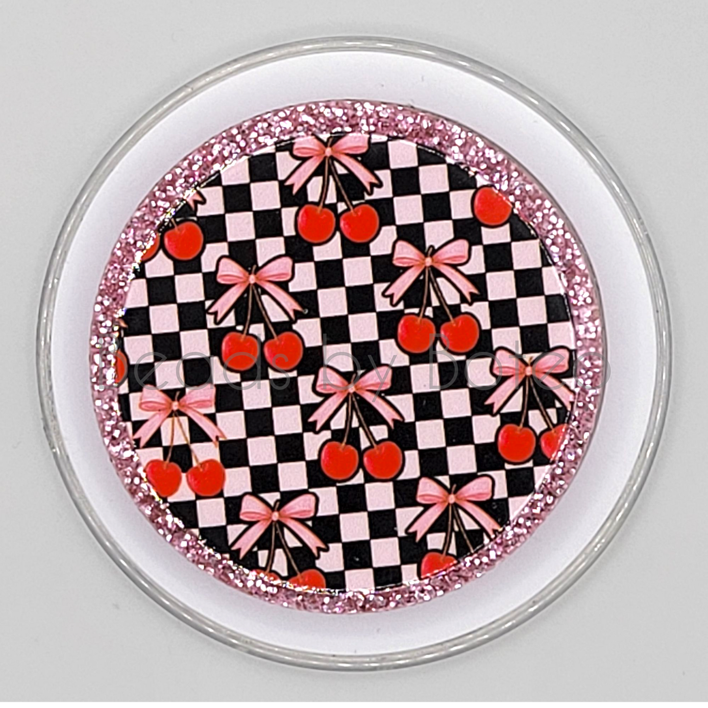 Phone or E-Reader Grip - Checkered, Cherries, & Bows