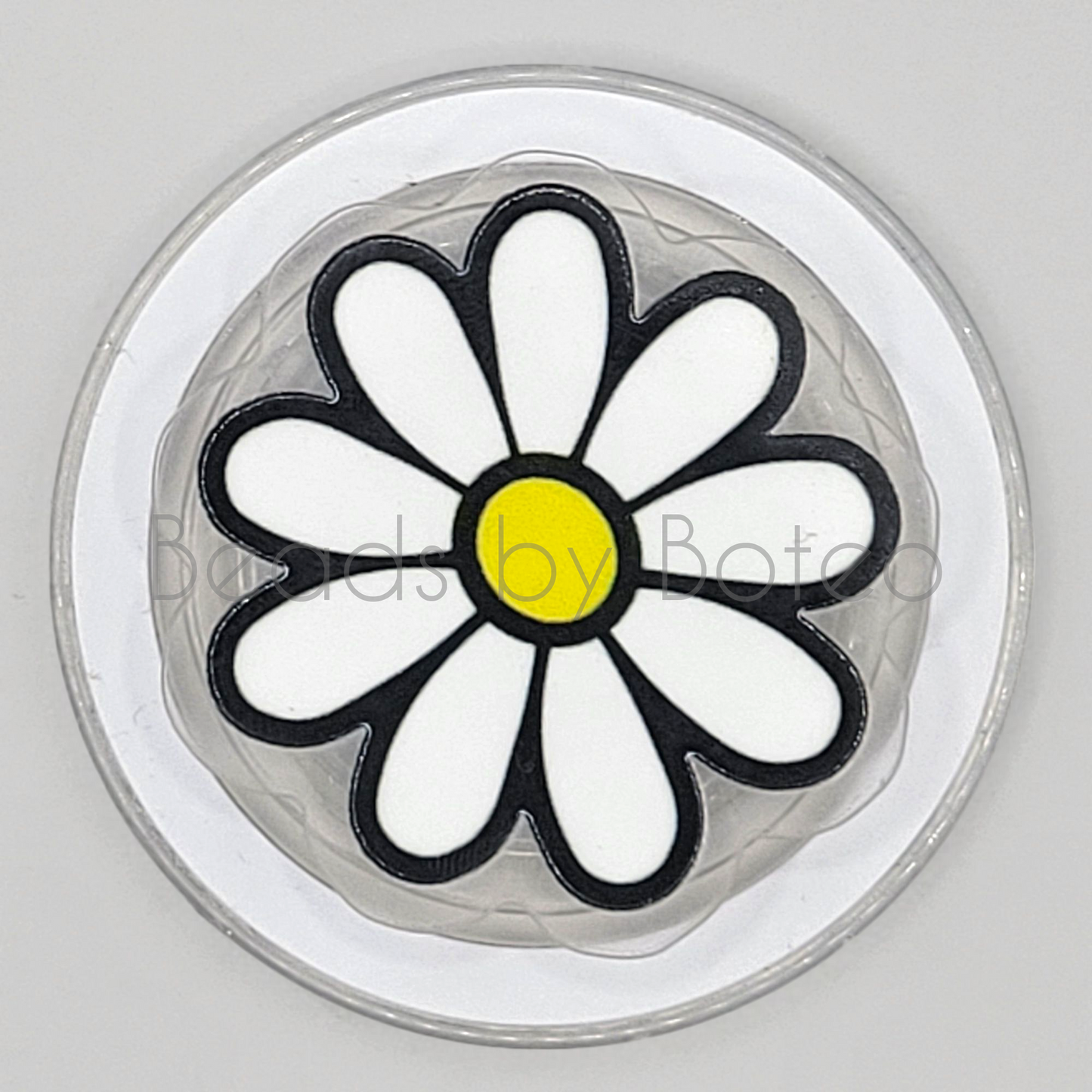 Phone or E-Reader Grip - Clear Daisy