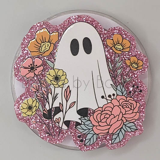 Phone or E-Reader Grip - Floral Ghost