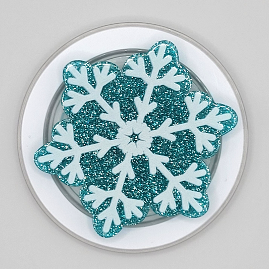 Phone or E-Reader Grip - Blue Snowflake