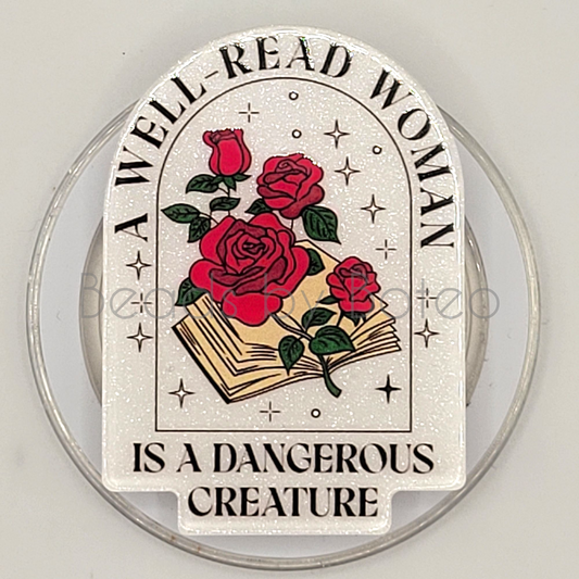 Phone or E-Reader Grip - Well-Read Woman v2