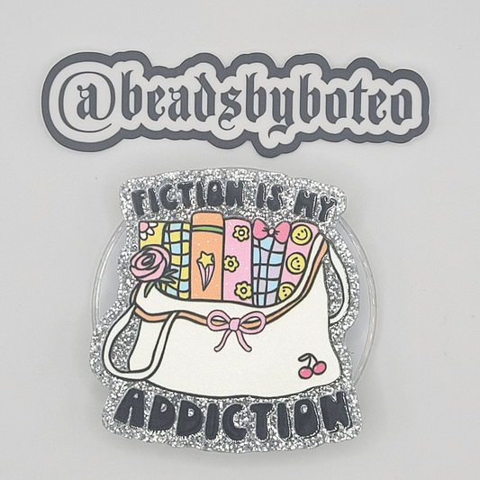 Phone or E-Reader Grip - Fiction is My Addiction