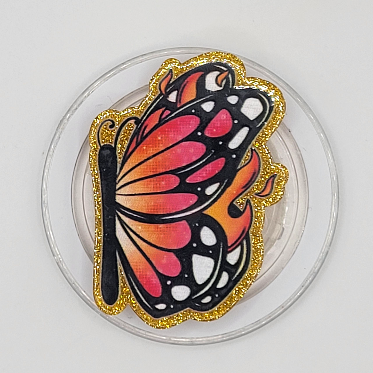 Phone or E-Reader Grip - Butterfly + Flames