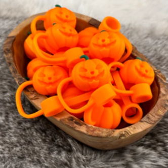 Straw Toppers - Pumpkins