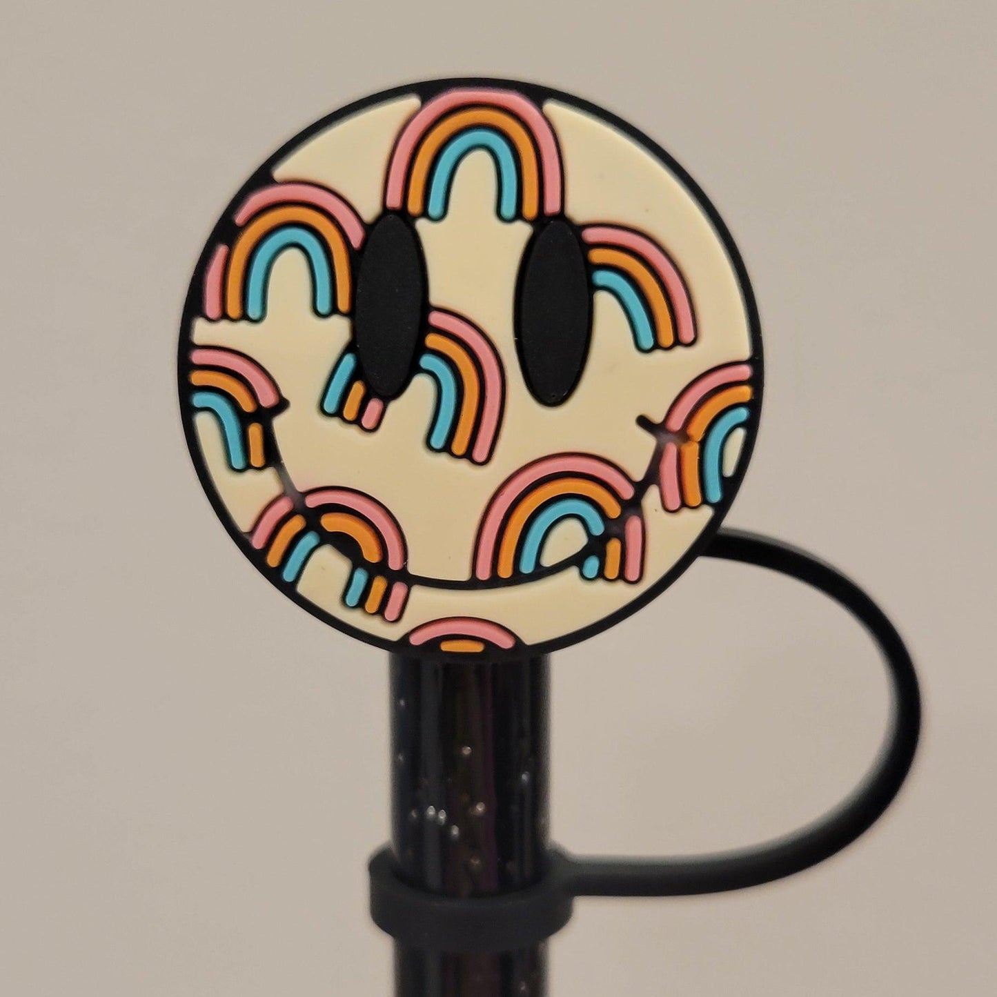 Straw Toppers - Rainbow Smile