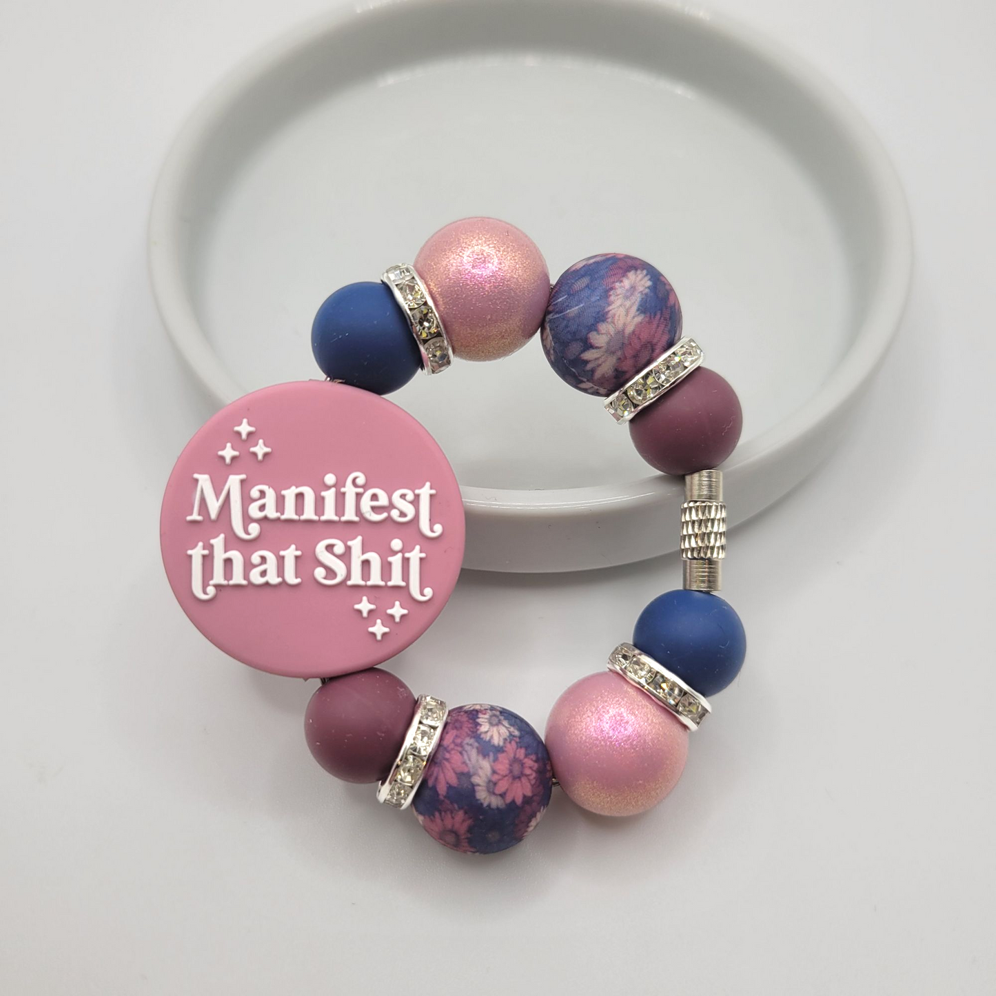 Tumbler Cup Charms - Manifest that ish (mauve)