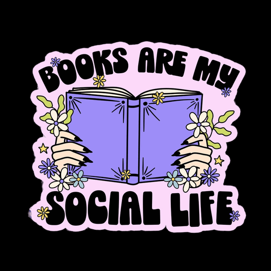 Stickers - Books Are My Social Life (3")