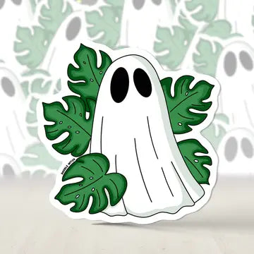 Stickers - Monstera Leaf Ghost (2")