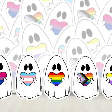 Stickers - Inclusion Flag Ghost (2")