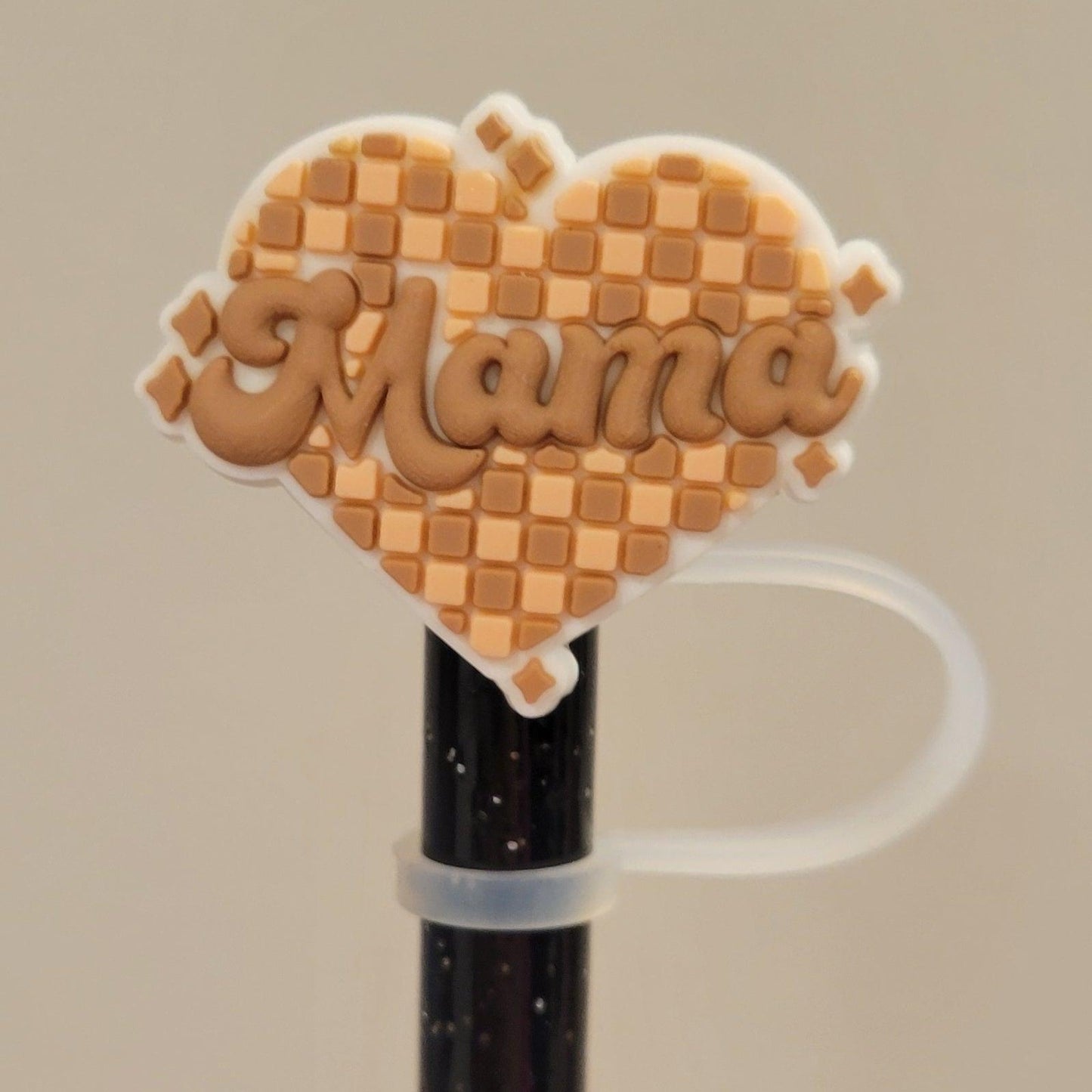 Straw Toppers - Checkered Mama (Tan)