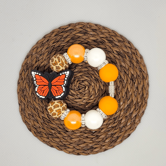 Tumbler Cup Charms - Orange Butterfly