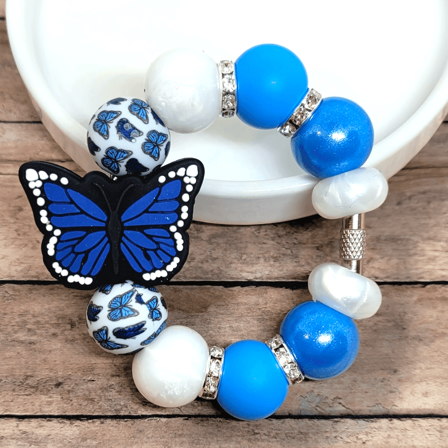 Tumbler Cup Charms - Blue Butterfly