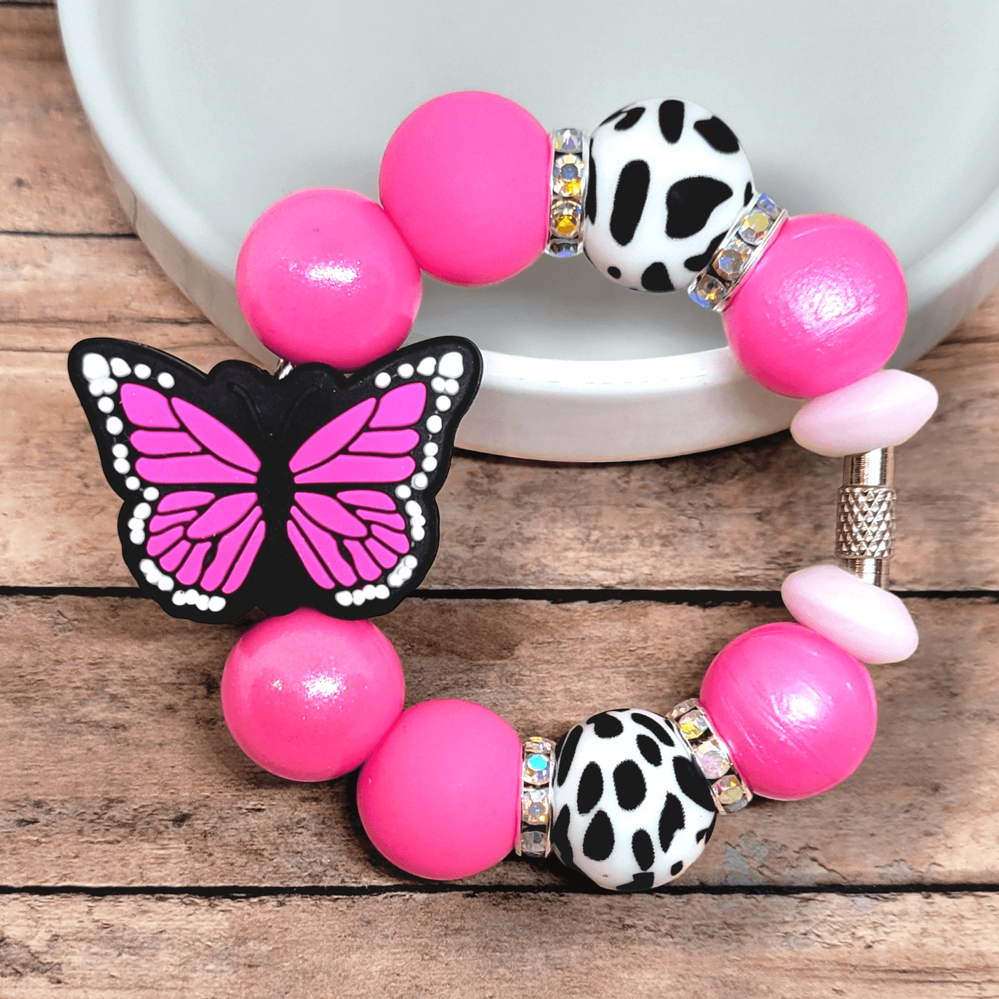 Tumbler Cup Charms - Pink Butterfly