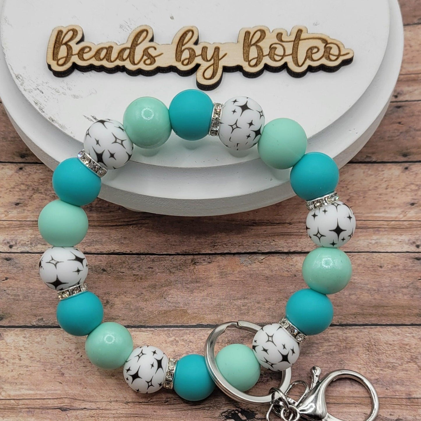 Wristlets - Teal Stars